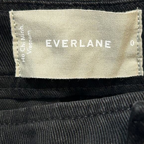 Everlane The Tencel Relaxed Chino Pants Black High Rise Women's 0 NWT Pockets - Picture 3 of 13
